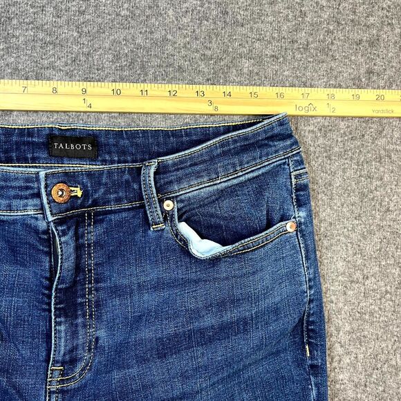 Talbots Womens Jeans Blue Size 14P Modern Ankle Jean High Rise Preppy Mom - Picture 5 of 10